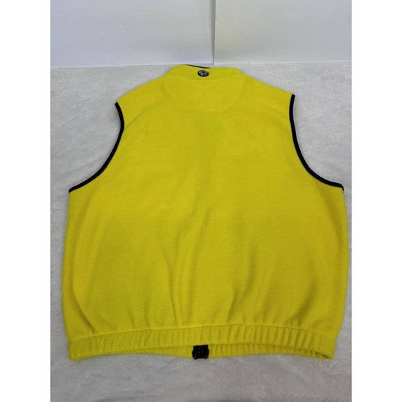 Ebtek Vintage Eddie Bauer Mens Fleece Vest Yellow Polartec Large - Picture 7 of 8